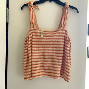 Madewell Texture & Thread Tie-Strap Tank Top